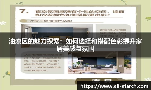 油漆区的魅力探索：如何选择和搭配色彩提升家居美感与氛围